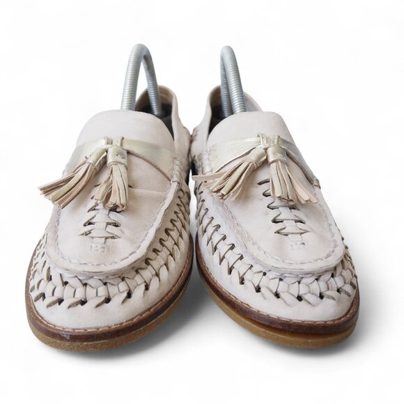 Sperry Plushwave Tasseled Leather Loafers Women's 9 STS86609 Ivory - Picture 3 of 12